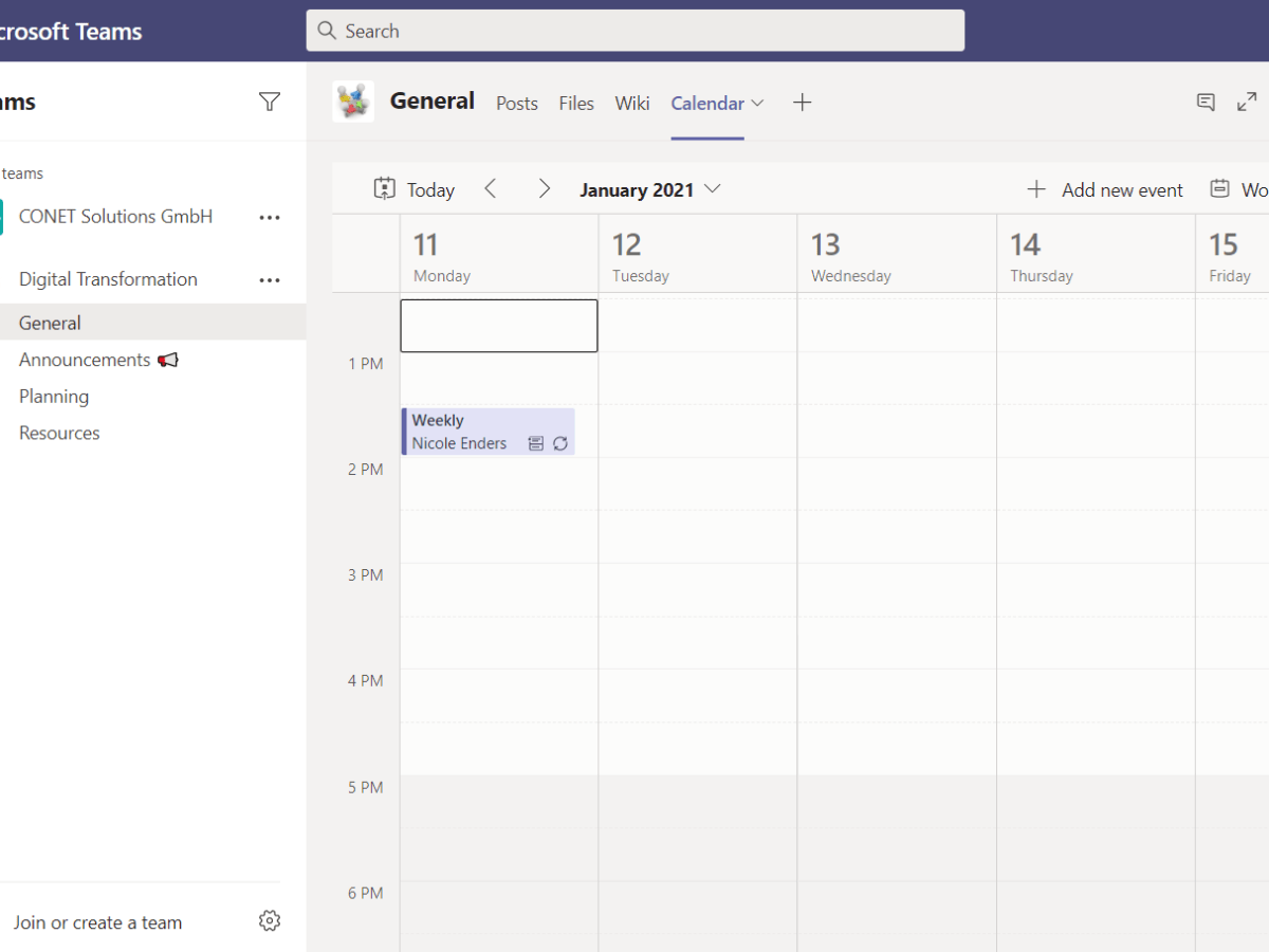 Channel Calendar App in Microsoft&nbsp;Teams